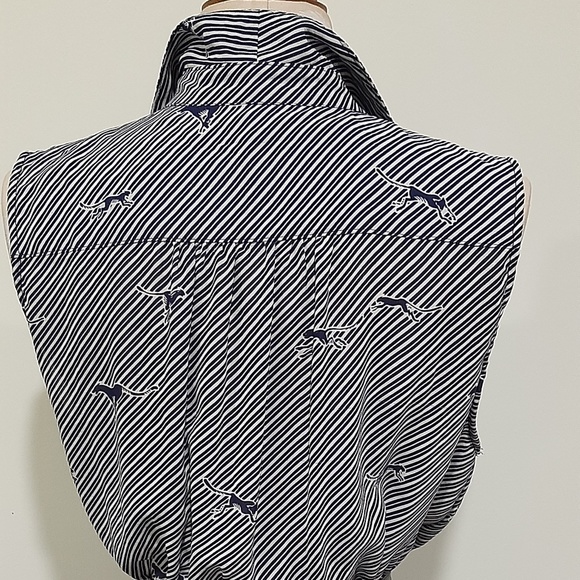 Vintage Blue and White Fit and Flare Dress | Size 12/14 - Picture 6 of 11